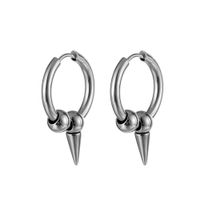 1 Piece Fashion Solid Color Stainless Steel Plating Men's Earrings sku image 1
