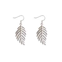 1 Pair Simple Style Leaf Copper Patchwork Drop Earrings main image 4