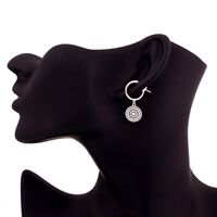 Vintage Style Round Flower Zinc Alloy Hollow Out Women's Drop Earrings main image 4