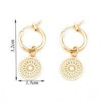 Vintage Style Round Flower Zinc Alloy Hollow Out Women's Drop Earrings main image 3