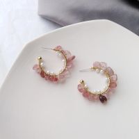 1 Pair Simple Style C Shape Patchwork Alloy Earrings main image 1