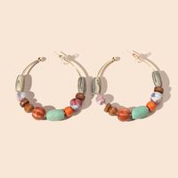Simple Style Round Wooden Beads Ceramics Beaded Women's Earrings main image 2