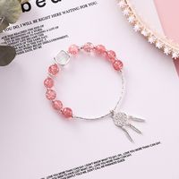 Strawberry Imitated Crystal Dreamcatcher Pink Imitated Crystal Bracelet Bracelet Nhms136073 sku image 3