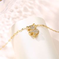 Stainless Steel 18K Gold Plated Casual Plating Inlay Elephant Opal Zircon Pendant Necklace main image 9