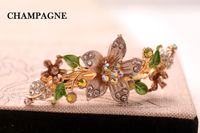 Retro Blume Schmetterling Legierung Inlay Künstliche Edelsteine Haarklammer 1 Stück sku image 10