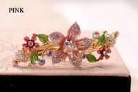 Retro Flower Butterfly Alloy Inlay Artificial Gemstones Hair Clip 1 Piece sku image 9
