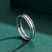 Vintage Style Grain Sterling Silver Plating Lace Silver Plated Rings main image 6
