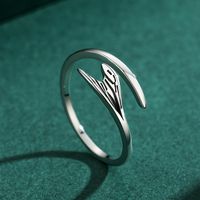 Cute Fish Tail Sterling Silver Rings main image 5