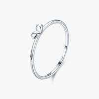 Sweet Heart Shape Sterling Silver Plating Silver Plated Rings sku image 1