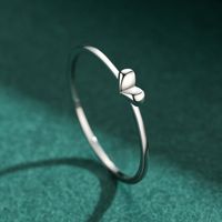 Sweet Heart Shape Sterling Silver Plating Silver Plated Rings main image 1