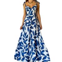 Women's One Shoulder Skirt Casual Strapless Printing Sleeveless Printing Maxi Long Dress Daily main image 5