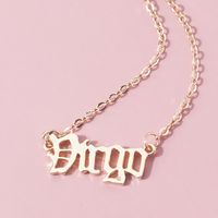 Simple Style Letter Constellation Alloy Plating Women's Pendant Necklace main image 7