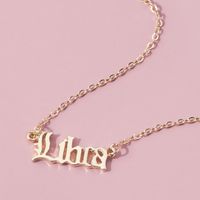 Simple Style Letter Constellation Alloy Plating Women's Pendant Necklace sku image 9