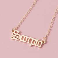 Simple Style Letter Constellation Alloy Plating Women's Pendant Necklace sku image 10