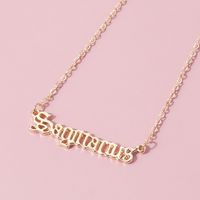 Simple Style Letter Constellation Alloy Plating Women's Pendant Necklace sku image 1