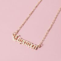 Simple Style Letter Constellation Alloy Plating Women's Pendant Necklace sku image 11
