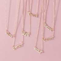 Simple Style Letter Constellation Alloy Plating Women's Pendant Necklace main image 1