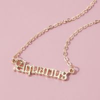 Simple Style Letter Constellation Alloy Plating Women's Pendant Necklace sku image 2