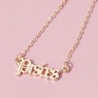 Simple Style Letter Constellation Alloy Plating Women's Pendant Necklace sku image 3