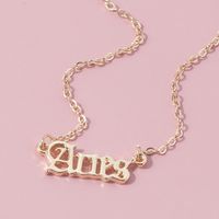 Simple Style Letter Constellation Alloy Plating Women's Pendant Necklace sku image 4
