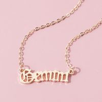 Simple Style Letter Constellation Alloy Plating Women's Pendant Necklace sku image 6