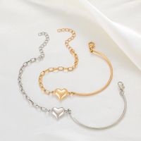 Simple Style Heart Shape 14k Gold Plated Alloy Wholesale Bracelets main image 4