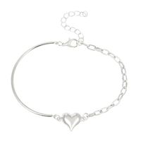 Simple Style Heart Shape 14k Gold Plated Alloy Wholesale Bracelets sku image 1