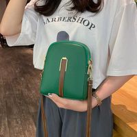 Women's Pu Leather Solid Color Basic Square Zipper Shoulder Bag Phone Wallet Crossbody Bag sku image 5