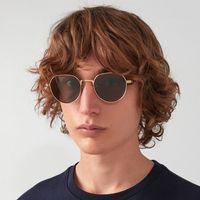 Retro Round Pc Round Frame Full Frame Men's Sunglasses main image 1