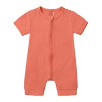Basic Solid Color Cotton Baby Rompers main image 5