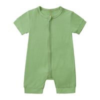 Basic Solid Color Cotton Baby Rompers main image 6