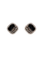 Simple Style Square Metal Inlay Crystal Women's Ear Studs main image 6