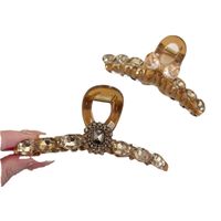 Casual Bow Knot Snowflake Perfume Bottle Alloy Plastic Inlay Rhinestones Pearl Hair Claws main image 3