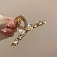 Casual Bow Knot Snowflake Perfume Bottle Alloy Plastic Inlay Rhinestones Pearl Hair Claws sku image 2