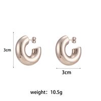 1 Pair Simple Style Round Solid Color Stainless Steel Earrings sku image 5