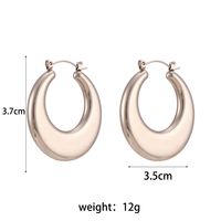 1 Pair Simple Style Round Solid Color Stainless Steel Earrings sku image 3