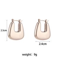 1 Pair Simple Style Round Solid Color Stainless Steel Earrings sku image 6