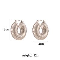 1 Pair Simple Style Round Solid Color Stainless Steel Earrings sku image 7
