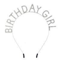Sweet And Fashion Lady Letter Alloy Birthday Girl Headband sku image 2
