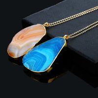 Simple Style Water Droplets Alloy Natural Stone Chain Necklace main image 3