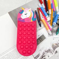 Silicone Decompression Multifunctional Creative Cute Boy And Girl Pencil Case sku image 3