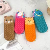 Silicone Decompression Multifunctional Creative Cute Boy And Girl Pencil Case main image 5