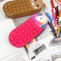 Silicone Decompression Multifunctional Creative Cute Boy And Girl Pencil Case main image 6