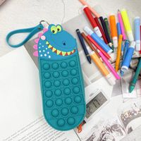 Silicone Decompression Multifunctional Creative Cute Boy And Girl Pencil Case sku image 4