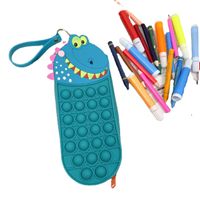 Silicone Decompression Multifunctional Creative Cute Boy And Girl Pencil Case main image 4