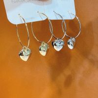 Simple Style Heart Shape Metal Plating Women's Drop Earrings main image 4
