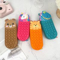 Silicone Decompression Multifunctional Creative Cute Boy And Girl Pencil Case main image 1