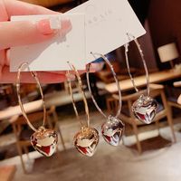 Simple Style Heart Shape Metal Plating Women's Drop Earrings main image 6