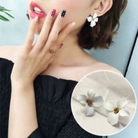 Fairy Style Flower Alloy Tassel Plating Inlay Artificial Gemstones Women's Drop Earrings Ear Studs sku image 2