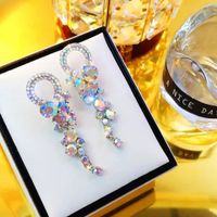 Fairy Style Tassel Flower Alloy Plating Inlay Artificial Gemstones Women's Drop Earrings main image 5